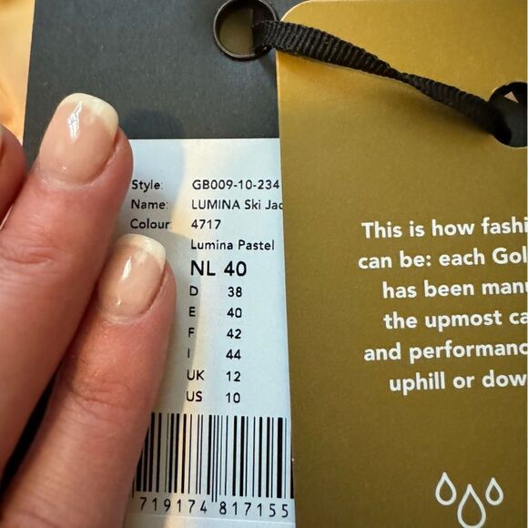 Goldbergh Lumina Puffer Ski Jacket Coat NWT Pastel Pink Purple US 10 Mittens - Picture 12 of 12